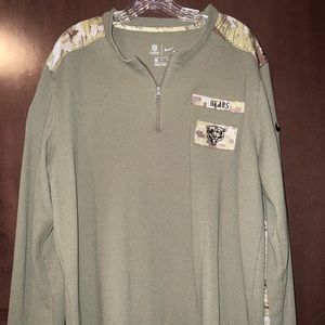 Mens 2021 Nike Chicago Bears Salute to Service Thermal 1/4 Pullover